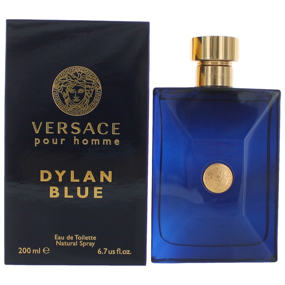 Bottle of Versace Pour Homme Dylan Blue by Versace, 6.7 oz Eau De Toilette Spray for Men
